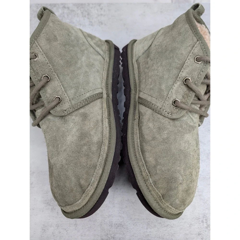 UGG Mens Neumel Chukka Boots Size 8 Olive Suede‎ Lace Up 3236